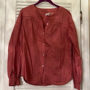 Brand New never worn button down orange blouse